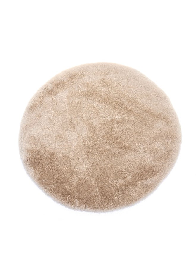 European Round Wear-Resistant Rug Beige 80cm