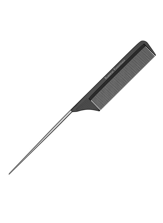 Professional Tail Hair Comb Black/Silver 8.8inch