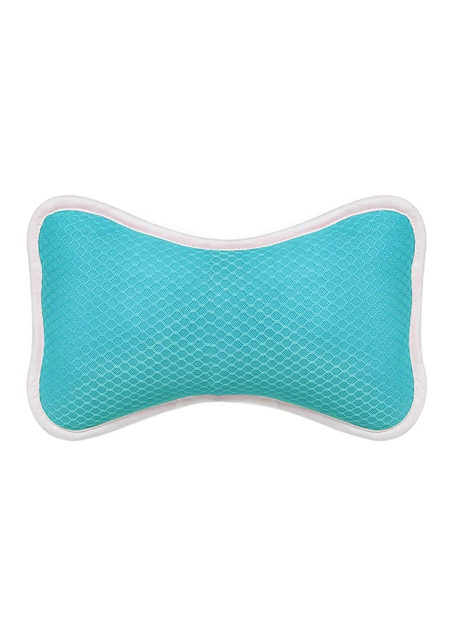 Coastacloud Non-Slip Bath Pillow With Suction Cups Blue/White 3X11X7inch 