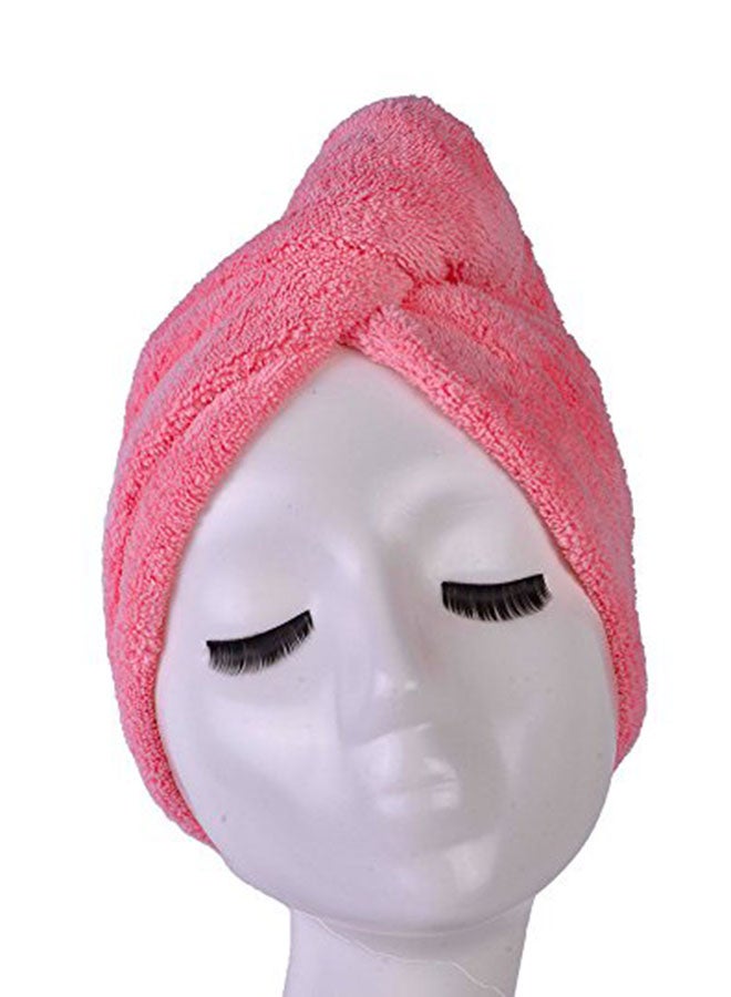 Microfiber Hair Drying Towel Pink 
