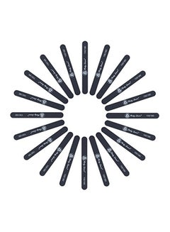 PARTY QUEEN 20-Piece Washable Double Sided Nail Files Black 