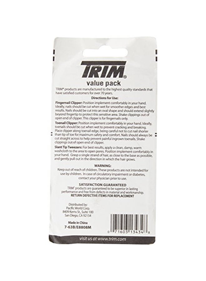 Trim 3-Piece Nail Clipper Set Multicolour - Image 3