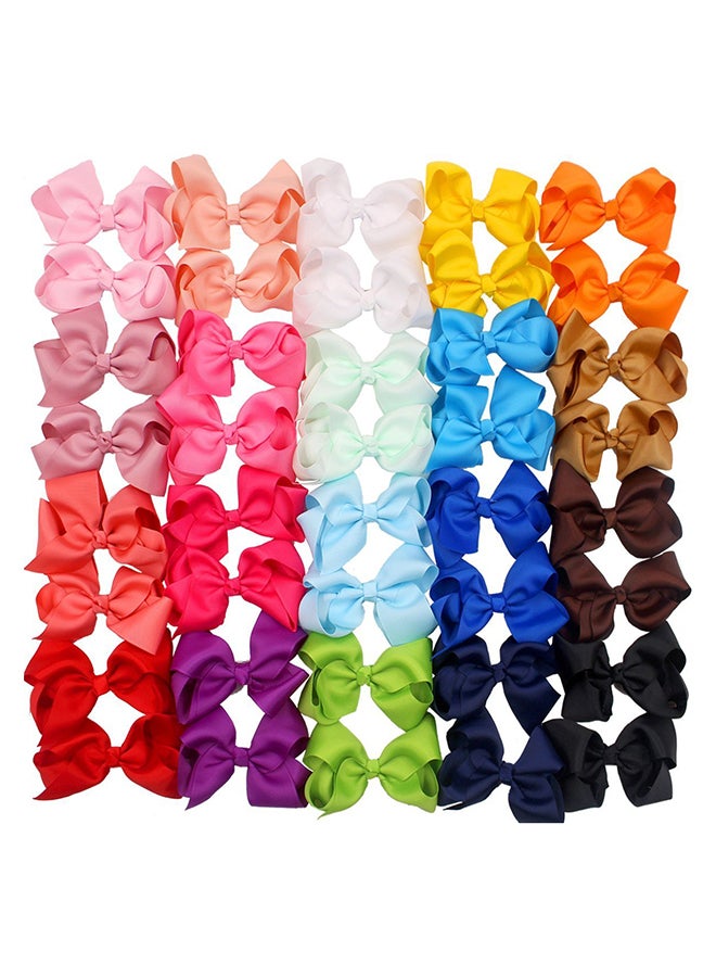 40 Piece Hair Bow Clips