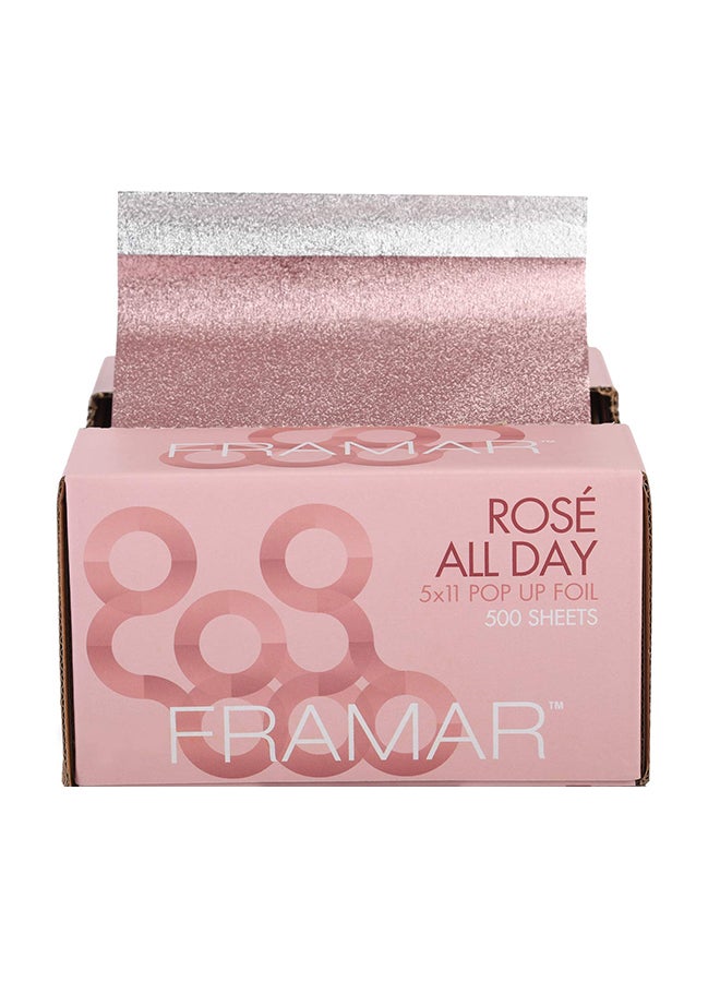 framar 500-Piece Rosé All Day Pop Up Aluminum Foil Sheets 