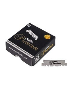 Derby 100-Piece Premium Single Edge Blade Silver 0.39x1.96x1.9cm 