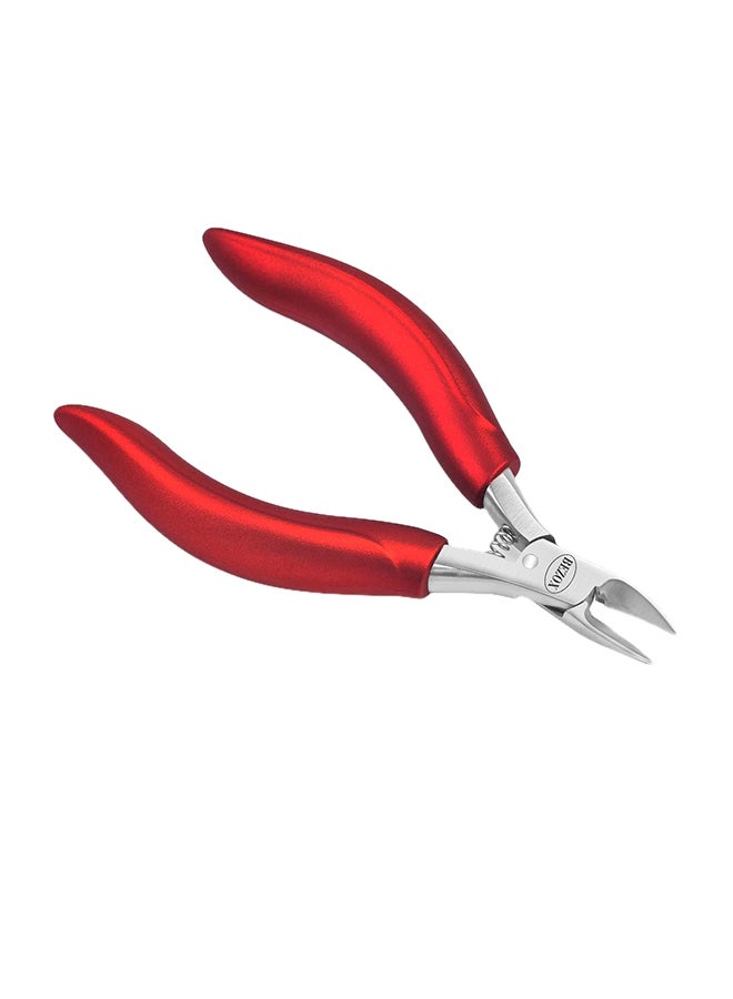 BEZOX Long Handled Toe And Ingrown Nail Clipper Silver/Red