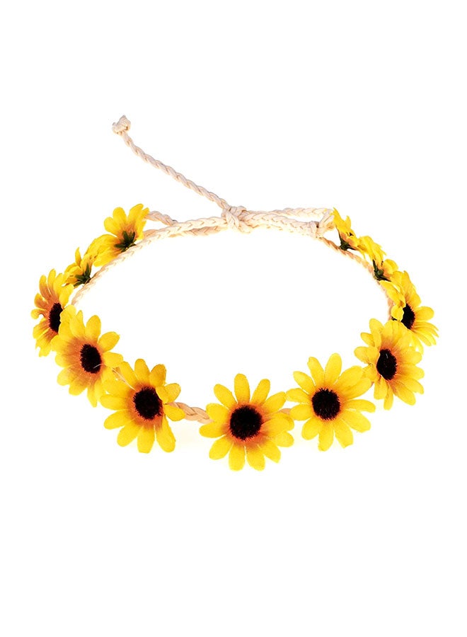 Floral Fall Sunflower Crown Hair Band - Image 1
