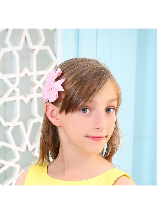 QingHan 40-Piece Ribbon Pinwheel Boutique Hair Bows Clips - Image 3