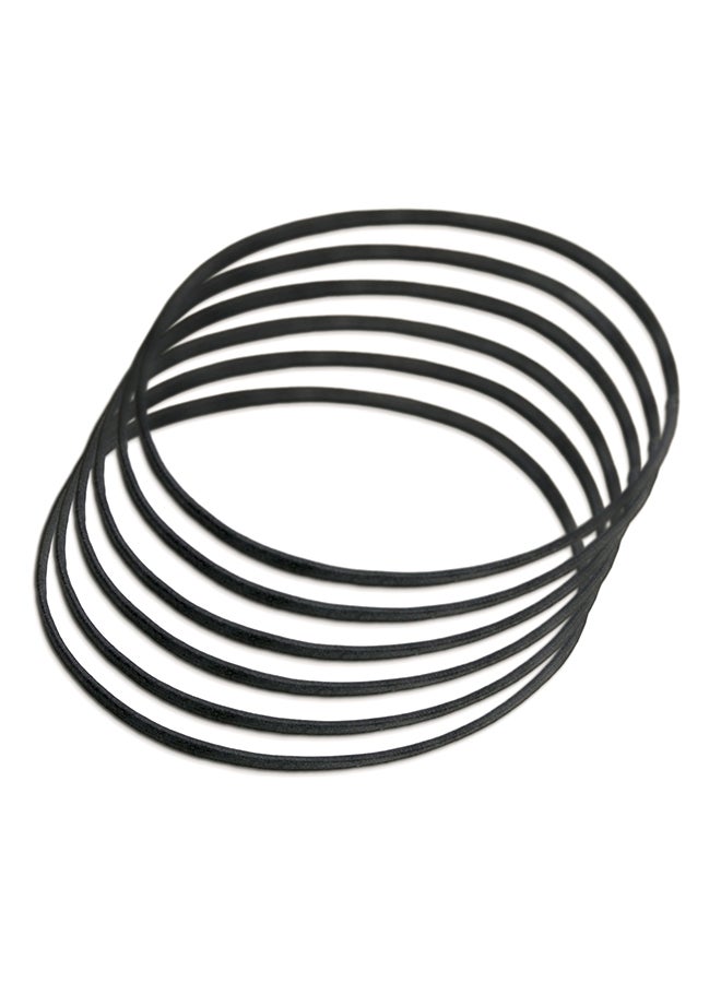 قودي  طقم أربطة شعر محكمة تلتف حول الرأس بتصميم مسطح رفيع - من 6 قطع - Image 1