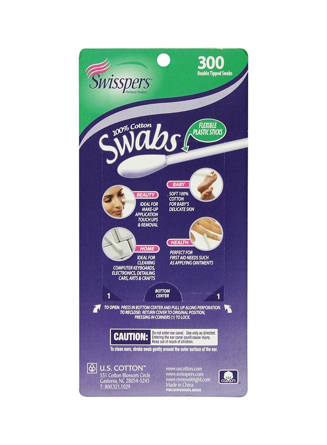 Swisspers - 300-Piece Cotton Swabs - Image 1
