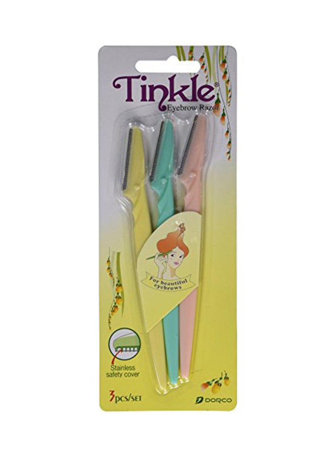 Tinkle Pack Of 3 Eyebrow Shaper Razors Multicolour  - Image 2