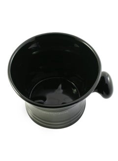 Edwin Jagger Porcelain Shaving Soap Bowl With Handle Black  - Image 2