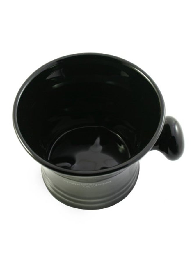 Edwin Jagger Porcelain Shaving Soap Bowl With Handle Black - Image 2