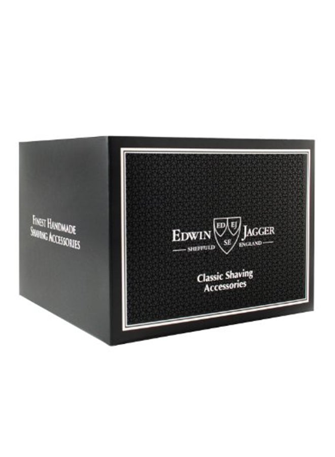 Edwin Jagger Porcelain Shaving Soap Bowl With Handle Black - Image 3