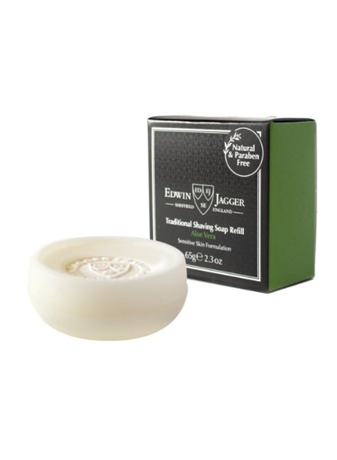 Natural Traditional Shaving Soap Refill, Aloe Vera