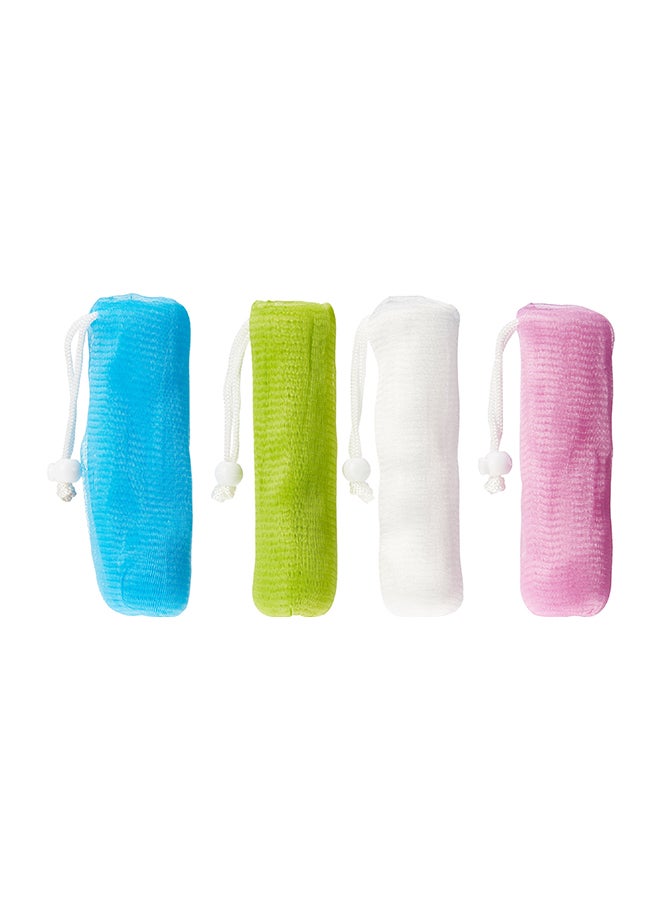 Daylee Naturals 4-Piece Exfoliating Mesh Soap Saver Bag Multicolour