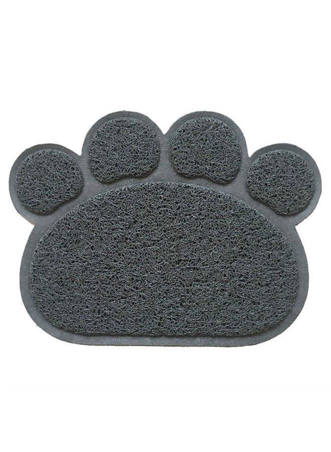 Cute Paw Prints Anti-Slip Bathroom Mat Black 30x39centimeter