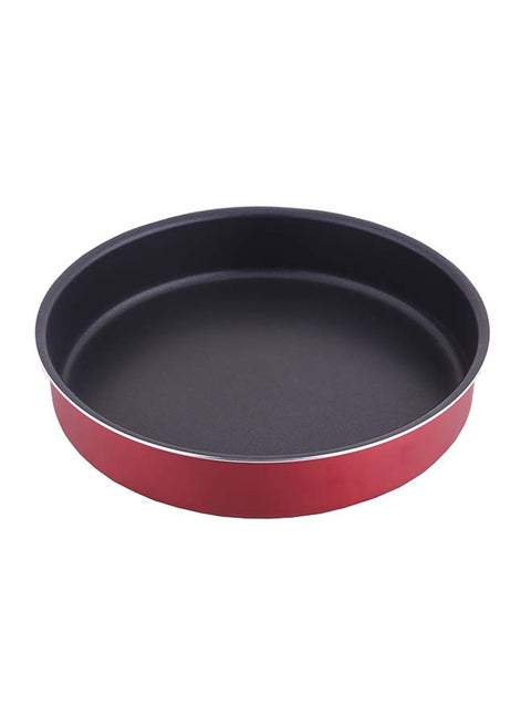 Round Pan Non Stick Coating Interior Wine Red 26x5cm