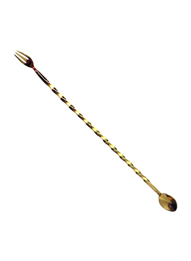 PROBAR Twisted Sumo Mixing Spoon With Fork End Gold/Black - Image 1