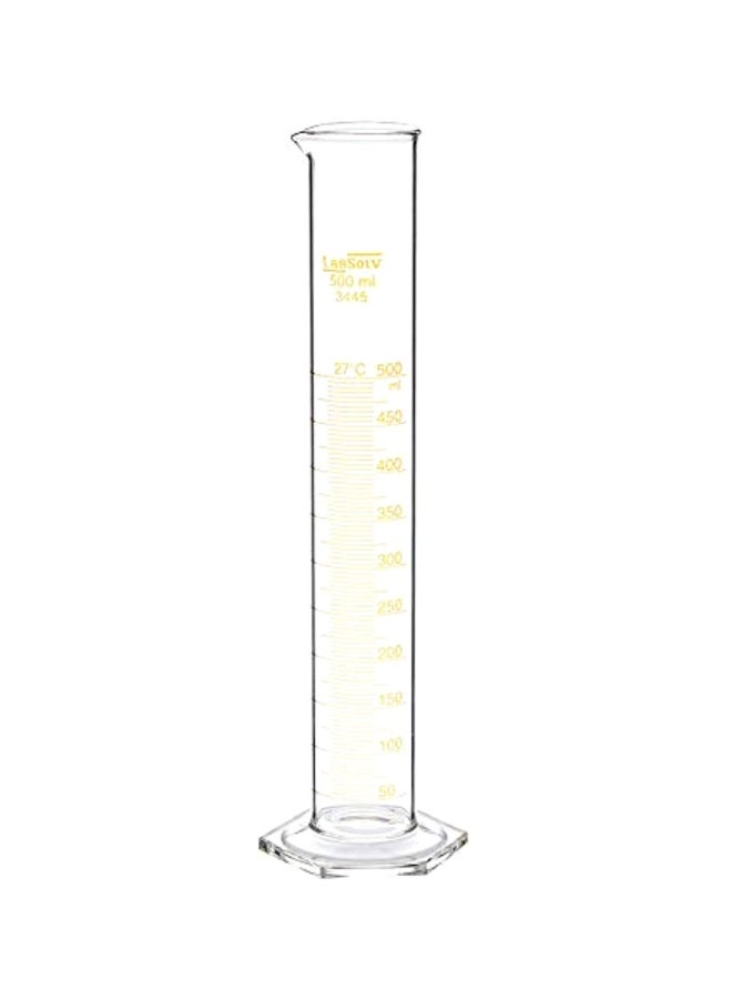 Blossom Household - Glass Alcohol Liquor Measuring Cylinder Clear 500ml - Image 1