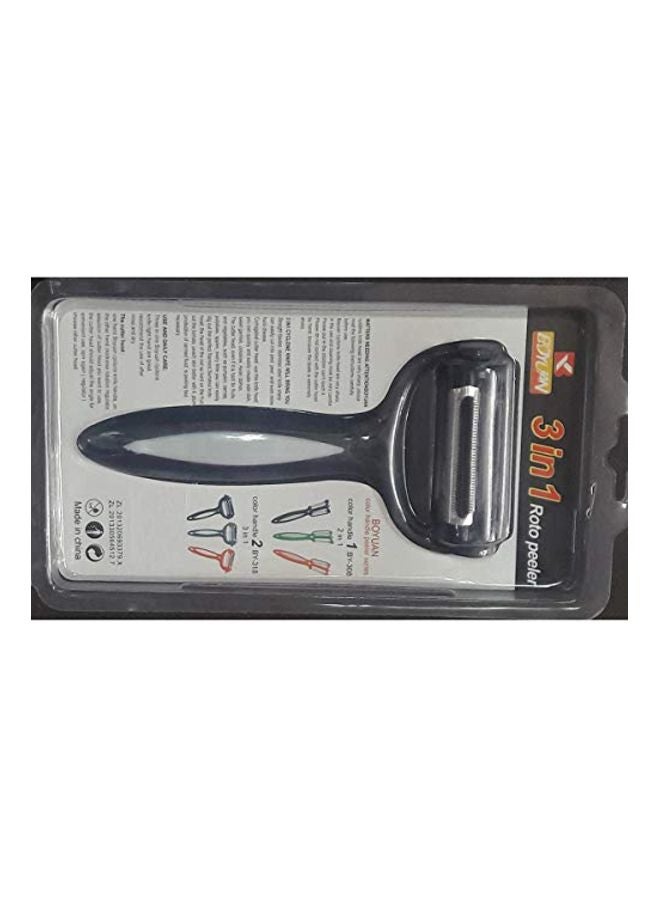 Boyuan 3-In-1 Plastic Peeler Silver/Black - Image 5