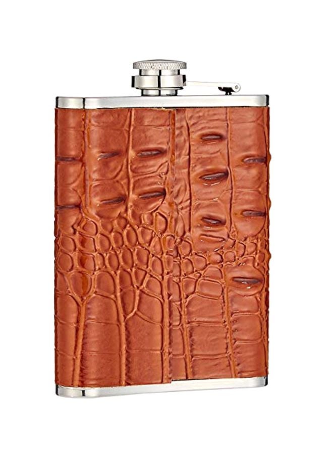 Blossom Household Snake Skin Design Portable Hip Flask Beige  - Image 1