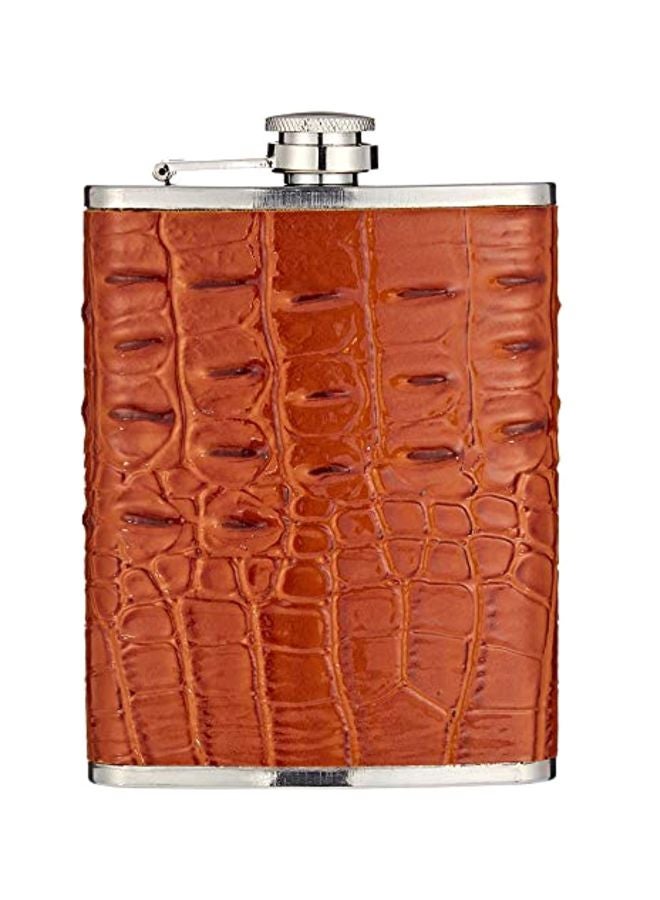 Blossom Household Snake Skin Design Portable Hip Flask Beige  - Image 2