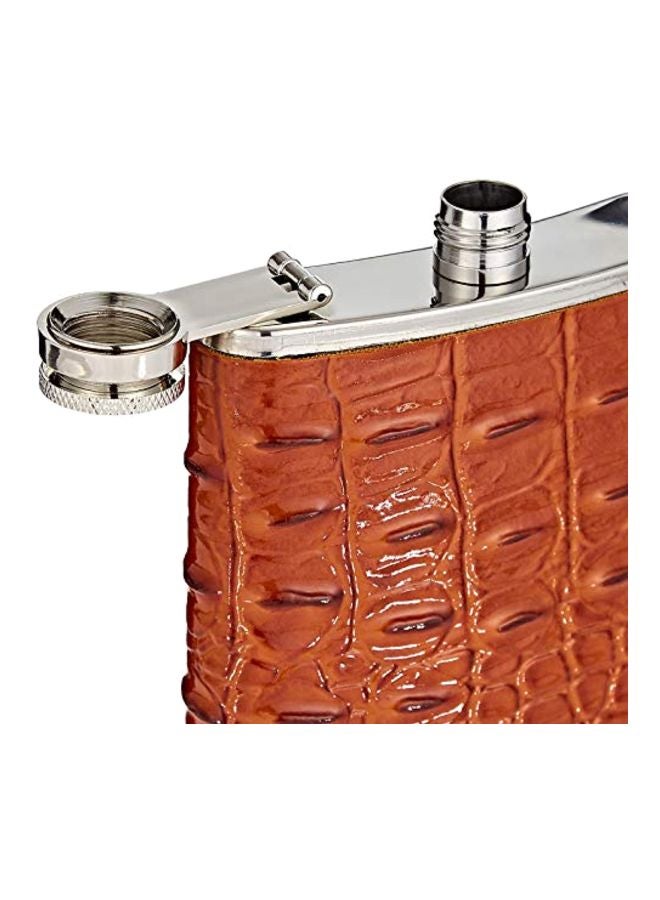 Blossom Household Snake Skin Design Portable Hip Flask Beige  - Image 3