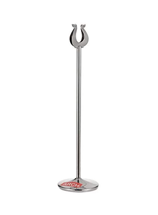 Steel Buffet Menu Tent Card Holder Stand Silver  - Image 1