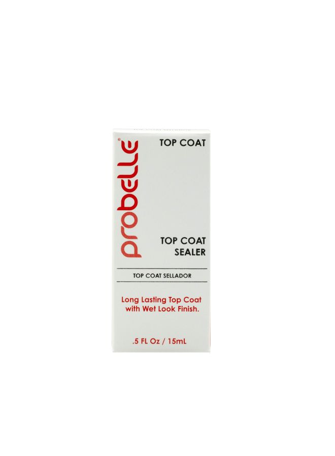Probelle Top Coat Sealer Thick Ultra High Shine Finish Top Coat For Long Wear Manicure Clear - Image 2