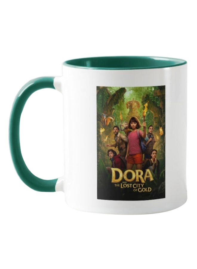 1st Piece Dora And The Lost City Of Gold Printed Coffee Mug Green/White - Image 1