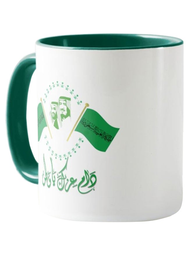 فرست بيس قدح قهوة - المملكة العربية السعودية أخضر/أبيض  - Image 2