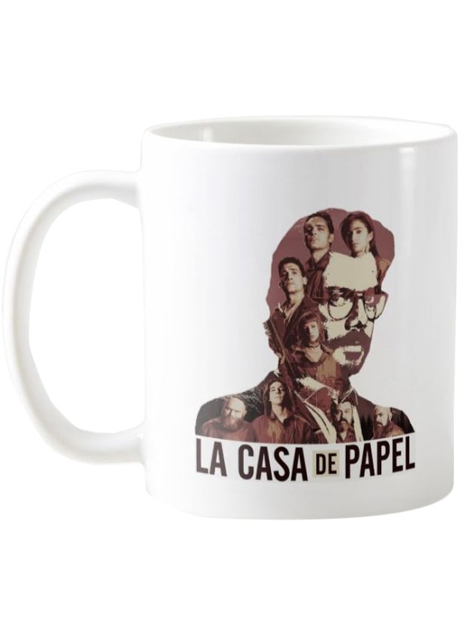 1st Piece El Professor La Casa De Papel Printed Coffee Mug White - Image 1