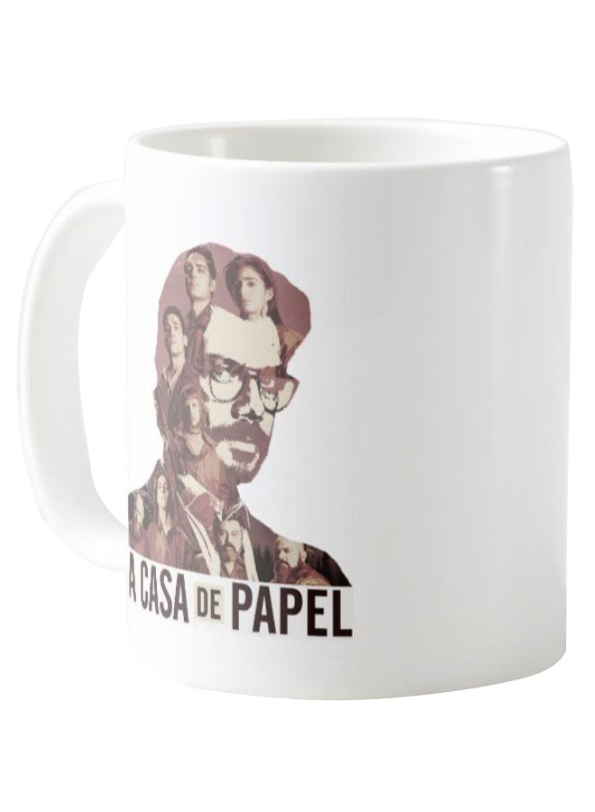 1st Piece El Professor La Casa De Papel Printed Coffee Mug White - Image 2