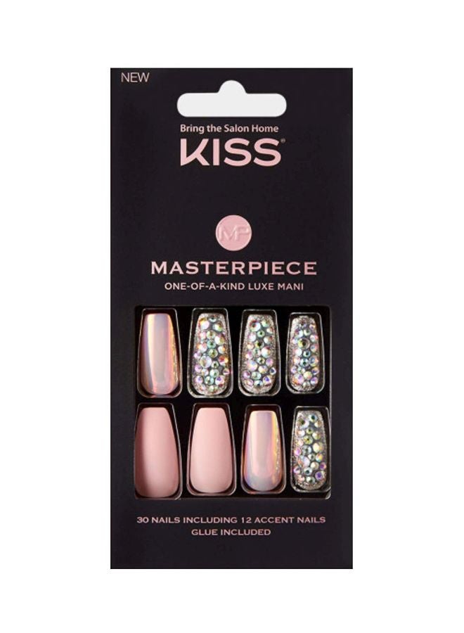 KISS - 30-Piece One-Of-A-Kind Luxe Mani Nail Set With Glue Multicolour - Image 1