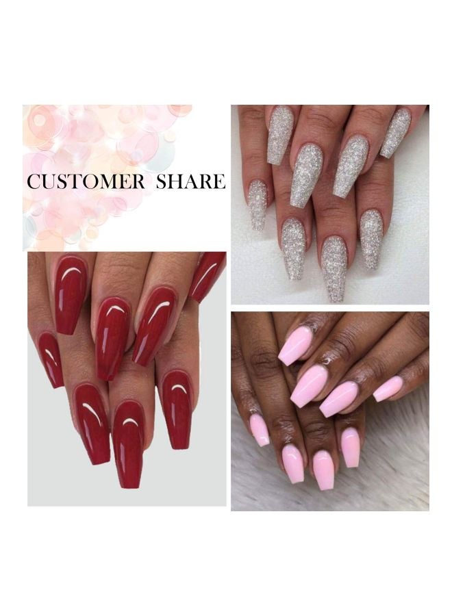 AZUREBEAUTY - Nail Art Kit Red/Silver/Pink - Image 1
