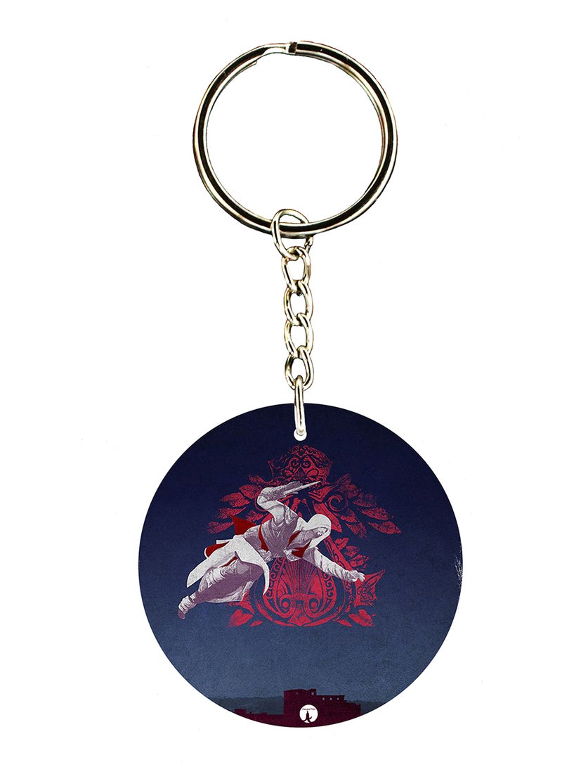 بي بي سلسلة مفاتيح مزينة بطبعة لعبة Assasin's Creed (علي الجانبين)