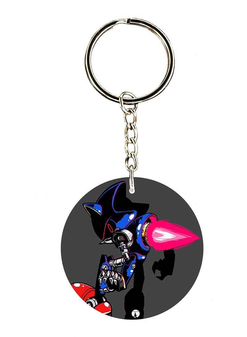 BP Keychain Of The Video Game Sonic ( 2 Sides)