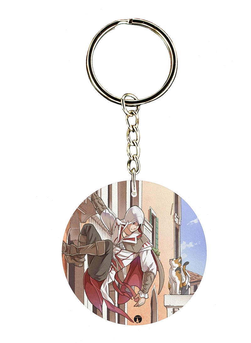 BP Keychain Of The Video Game Assasin's Creed ( 2 Sides)