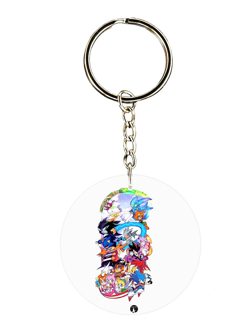 BP Keychain Of The Video Game Sonic ( 2 Sides)