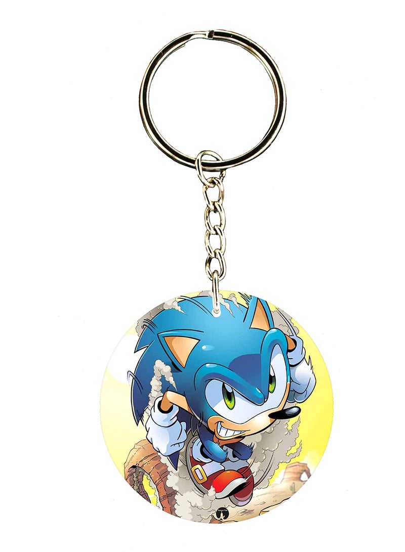 BP Keychain Of The Video Game Sonic ( 2 Sides)
