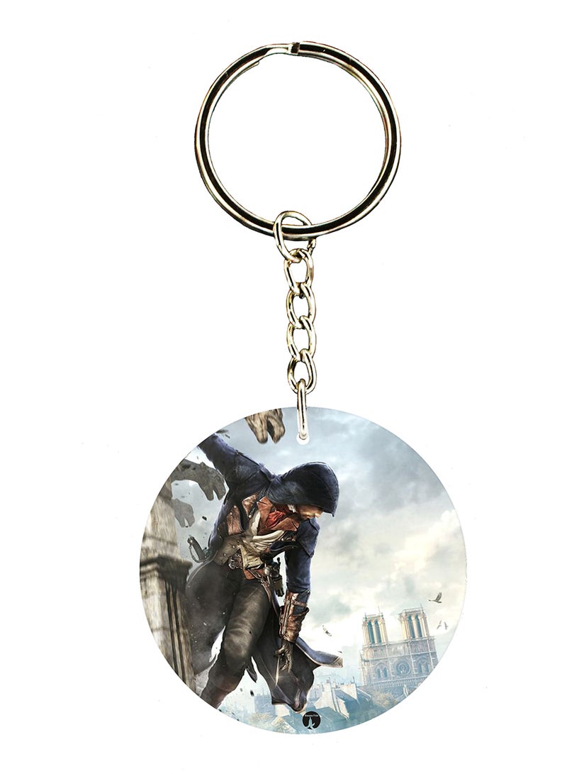 بي بي سلسلة مفاتيح مزينة بطبعة لعبة Assasin's Creed (علي الجانبين)