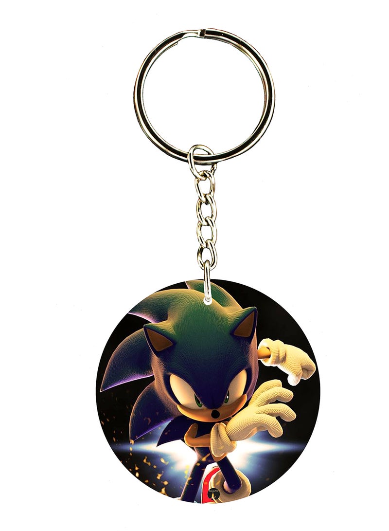 BP Keychain Of The Video Game Sonic ( 2 Sides)