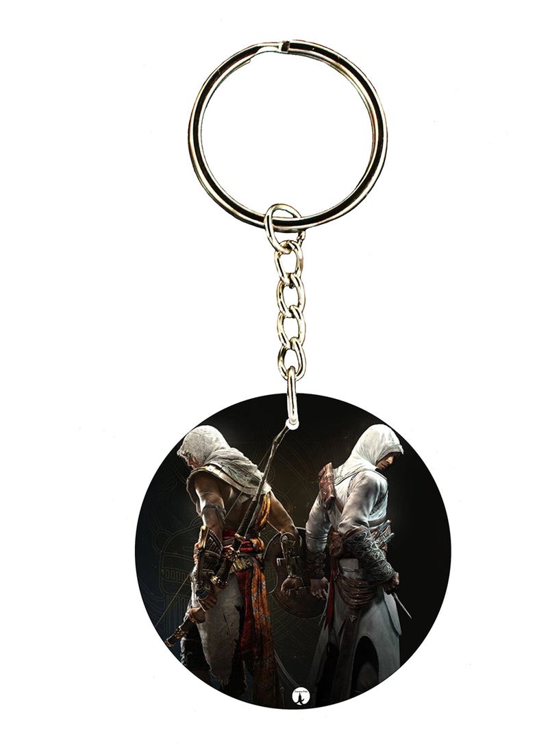 BP Keychain Of The Video Game Assasin's Creed ( 2 Sides)