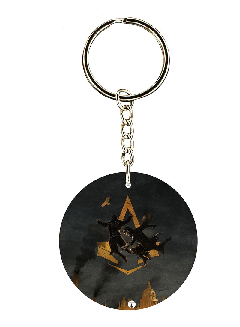 BP Keychain Of The Video Game Assasin's Creed ( 2 Sides)