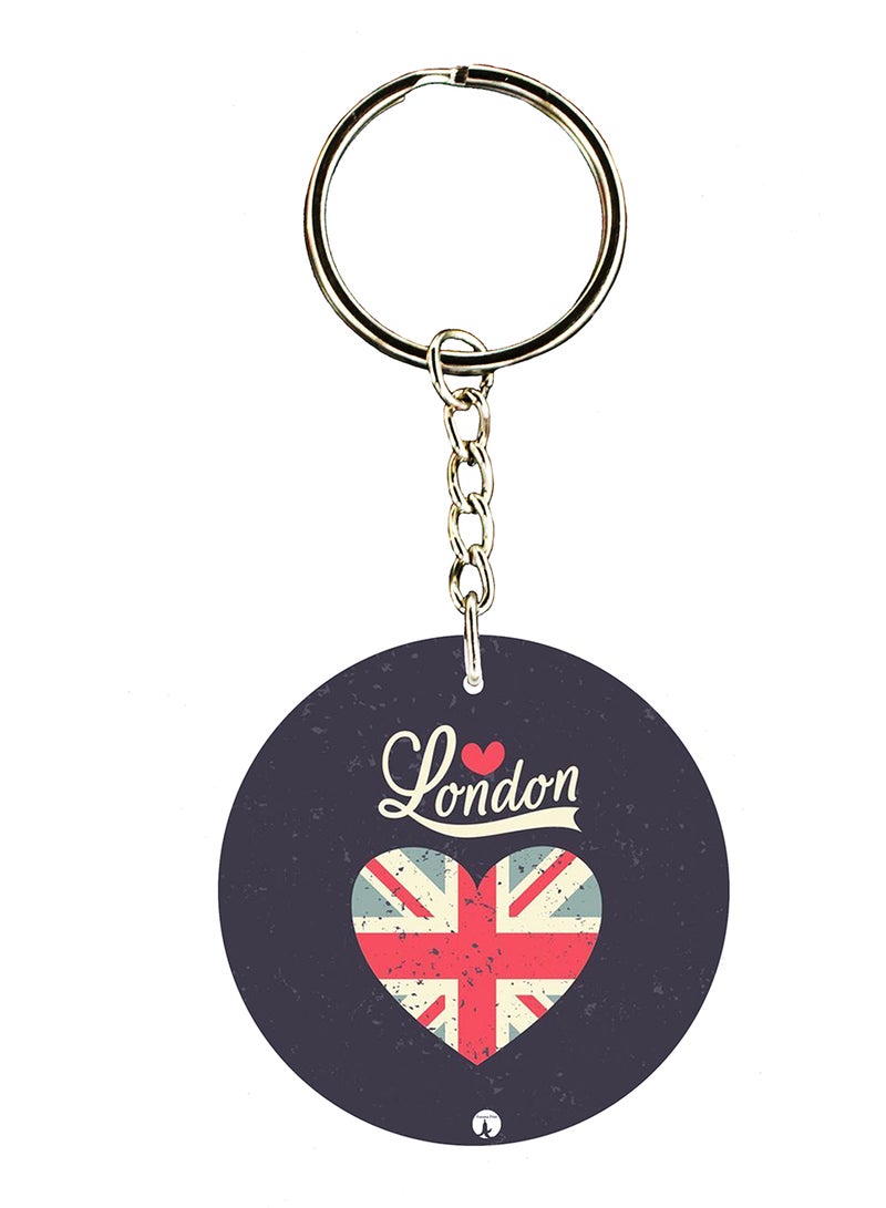 BP English Phrases Double Side Printed Keychain
