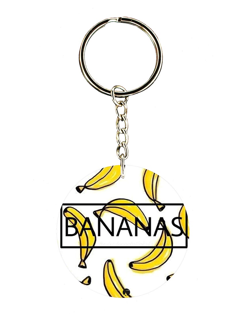 بي بي سلسلة مفاتيح بطبعة موز على كلا الجانبين