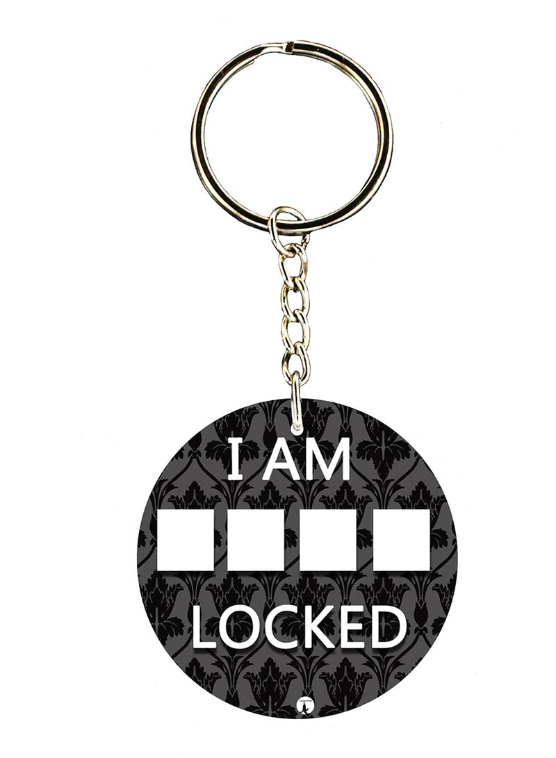 بي بي سلسلة مفاتيح بطبعة من المسلسل التليفزيوني "Sherlock" على كلا الجانبين