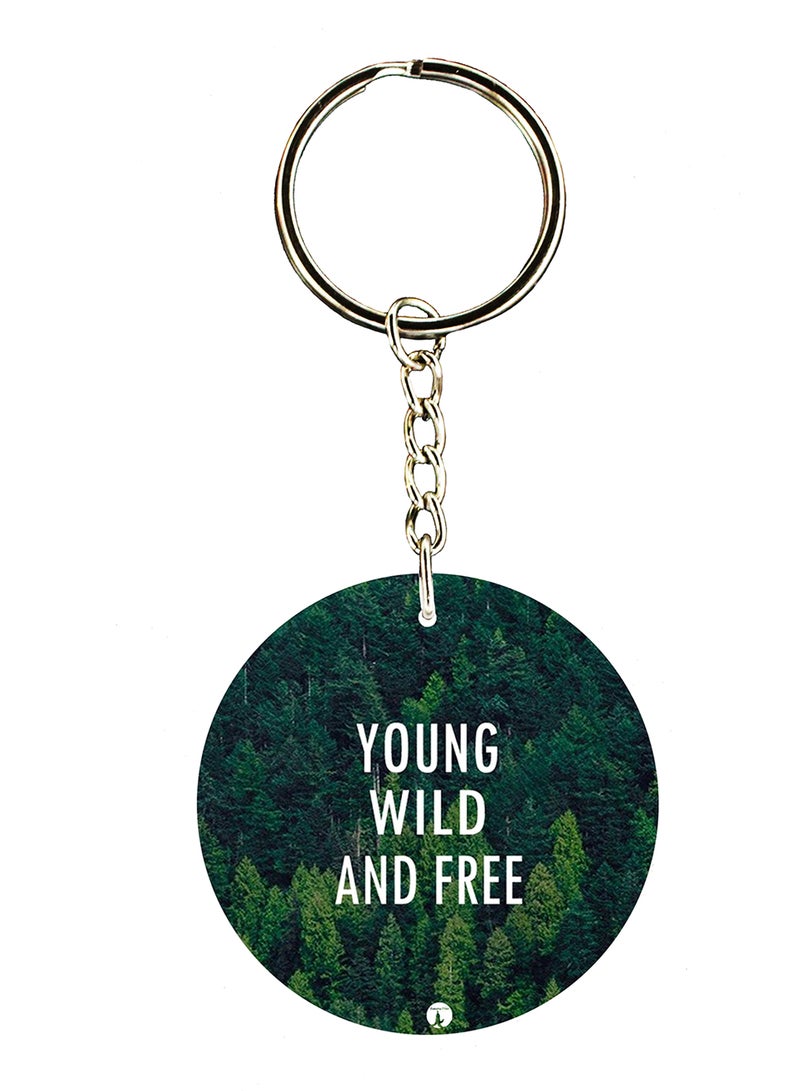 BP English Phrases Double Side Printed Keychain