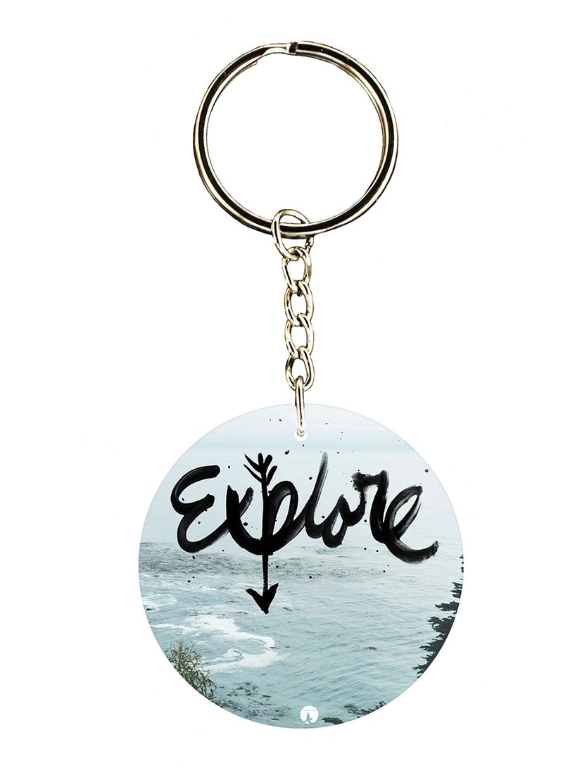 BP English Phrases Double Side Printed Keychain